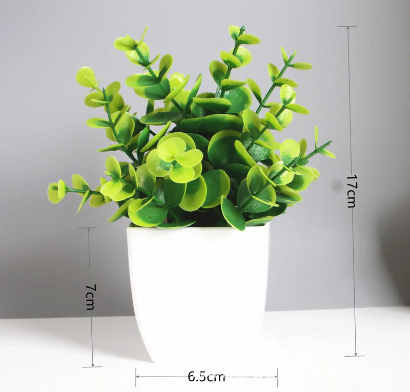 VASO COM PLANTA ARTIFICAL -  Verde, elegante e sem preocupações!