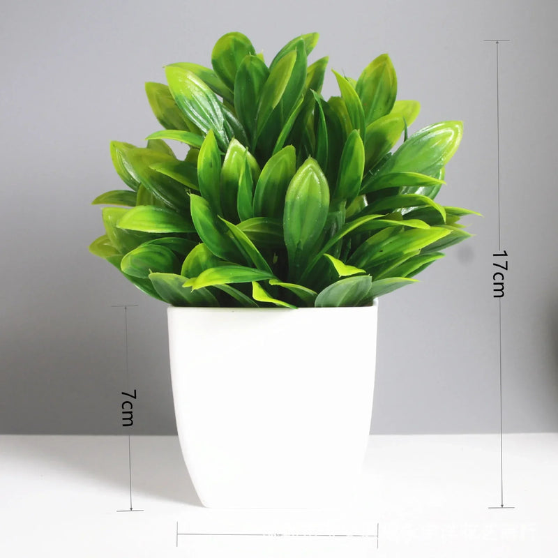 VASO COM PLANTA ARTIFICAL -  Verde, elegante e sem preocupações!