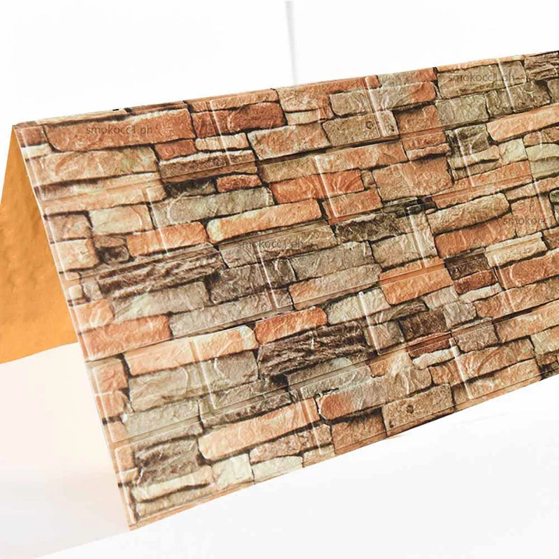 Placa adesiva 3D - Um design com tijolos realista em poucos minutos !