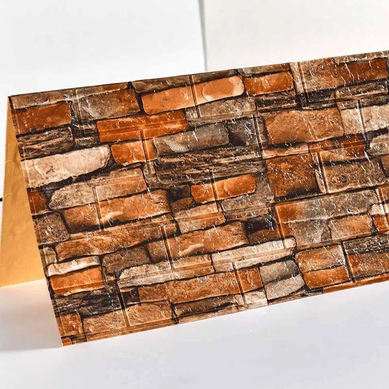 Placa adesiva 3D - Um design com tijolos realista em poucos minutos !
