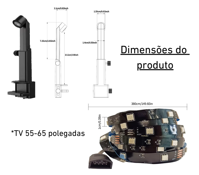 LED SMART TV SINCRONIZADO - Uma verdadeira experiência sensorial na sua casa