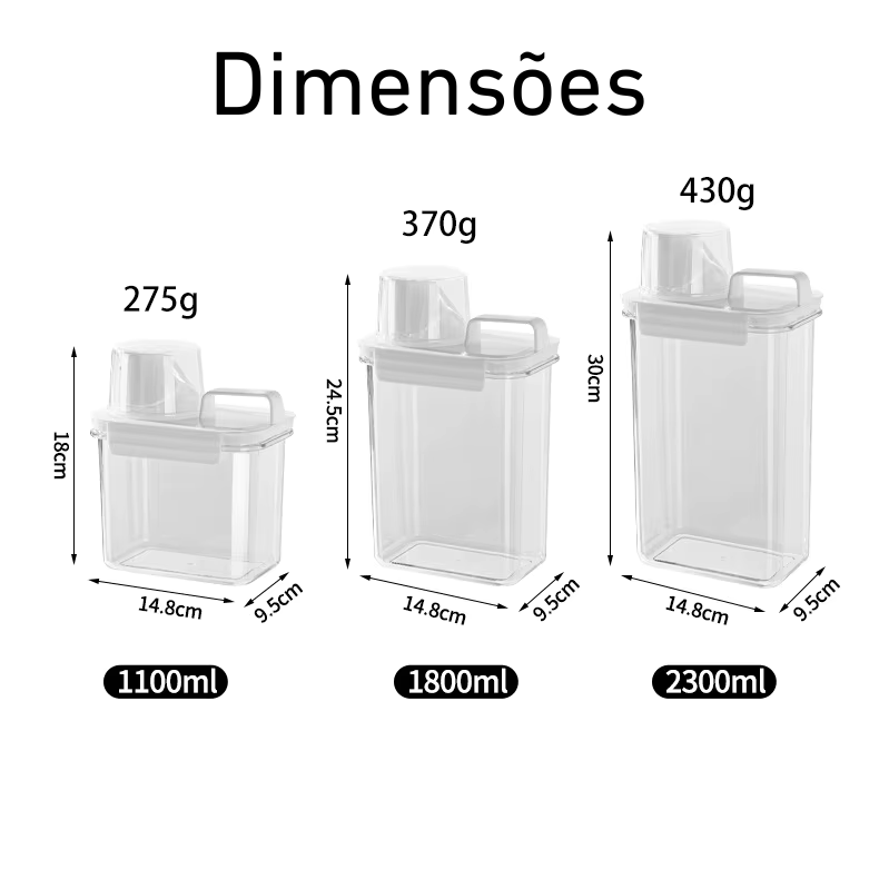 FRASCO DE ARMAZENAMENTO MULTIUSO - O item prático que sua casa precisa