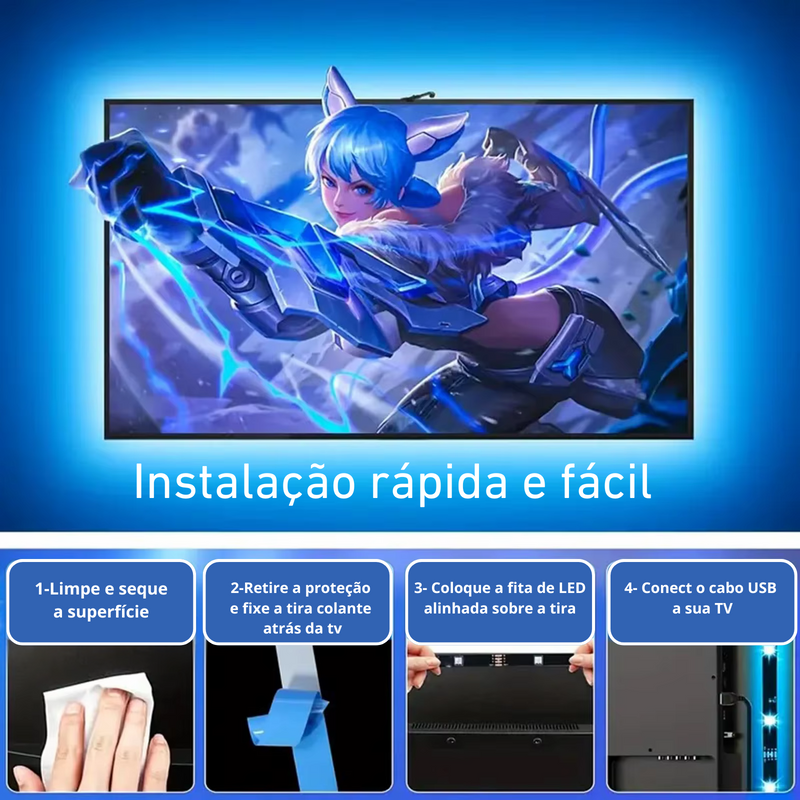 LED SMART TV SINCRONIZADO - Uma verdadeira experiência sensorial na sua casa