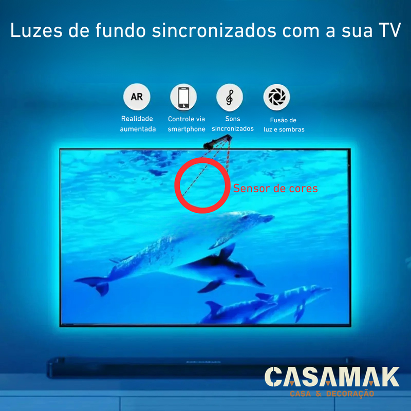 LED SMART TV SINCRONIZADO - Uma verdadeira experiência sensorial na sua casa