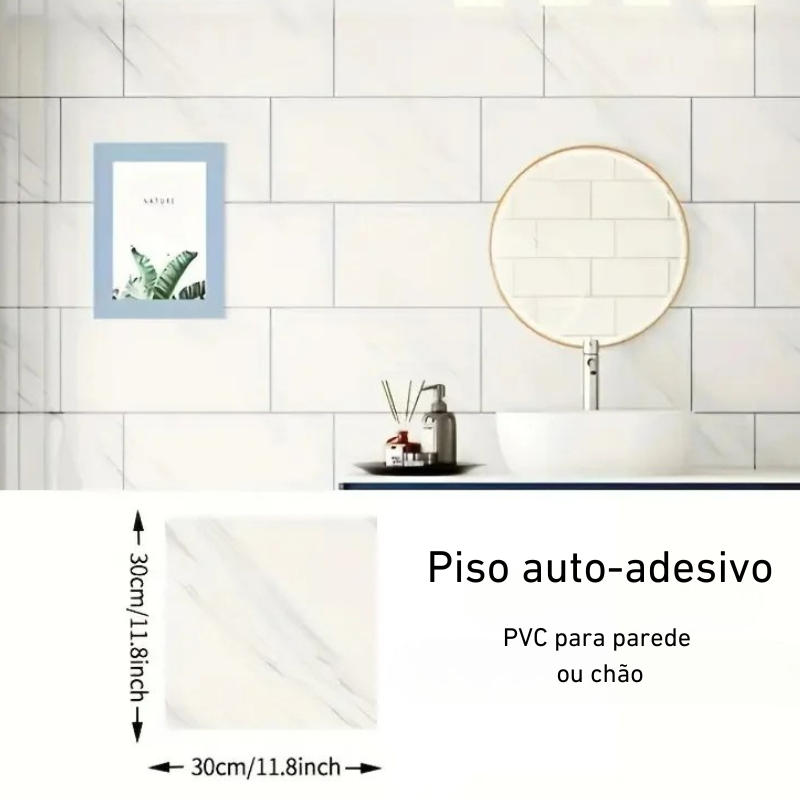 PISO AUTO-ADESIVO Á PROVA D`ÁGUA- RENOVE SUA CASA