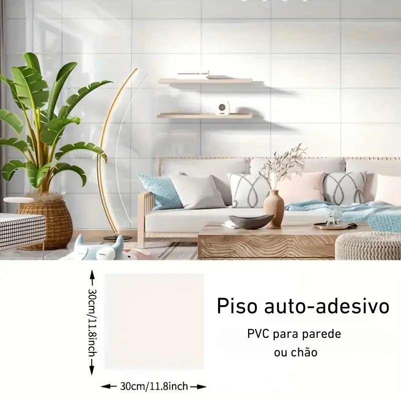 PISO AUTO-ADESIVO Á PROVA D`ÁGUA- RENOVE SUA CASA