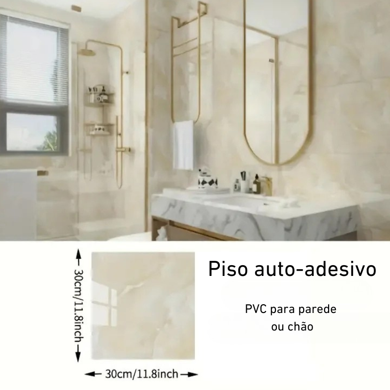 PISO AUTO-ADESIVO Á PROVA D`ÁGUA- RENOVE SUA CASA