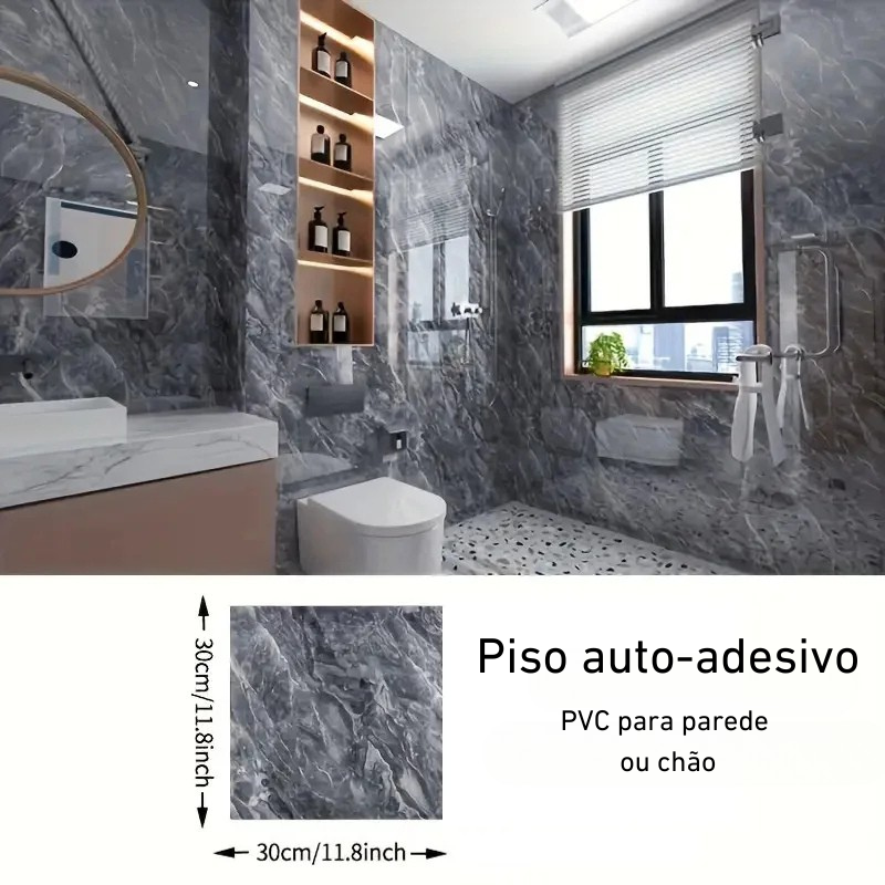 PISO AUTO-ADESIVO Á PROVA D`ÁGUA- RENOVE SUA CASA