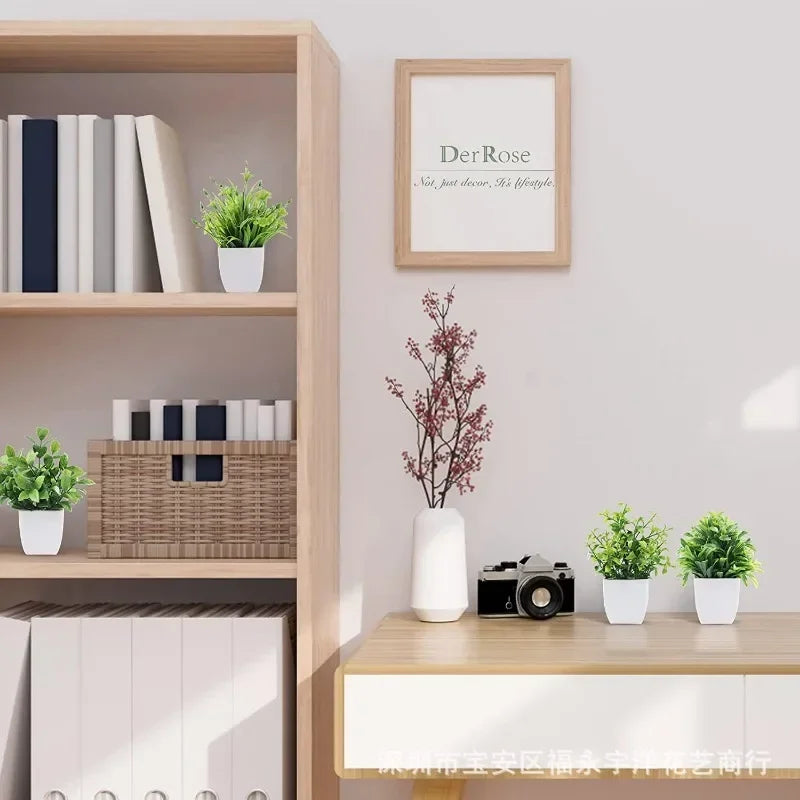 VASO COM PLANTA ARTIFICAL -  Verde, elegante e sem preocupações!