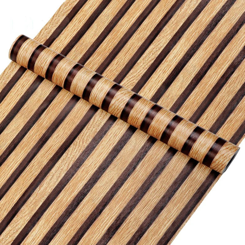 Papel de parede madeira ripada - Um toque clássico e prático para sua casa !
