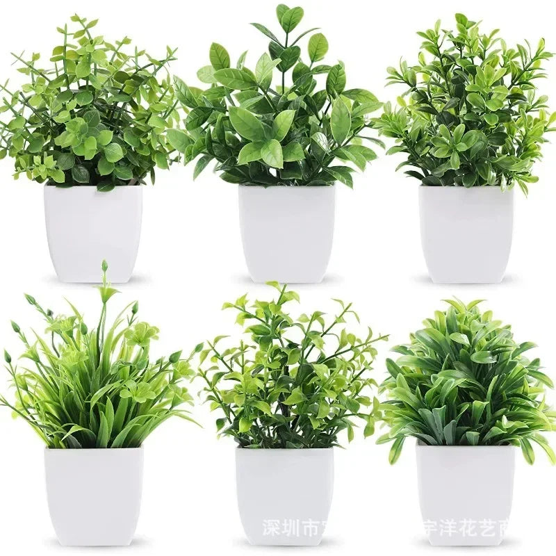 VASO COM PLANTA ARTIFICAL -  Verde, elegante e sem preocupações!