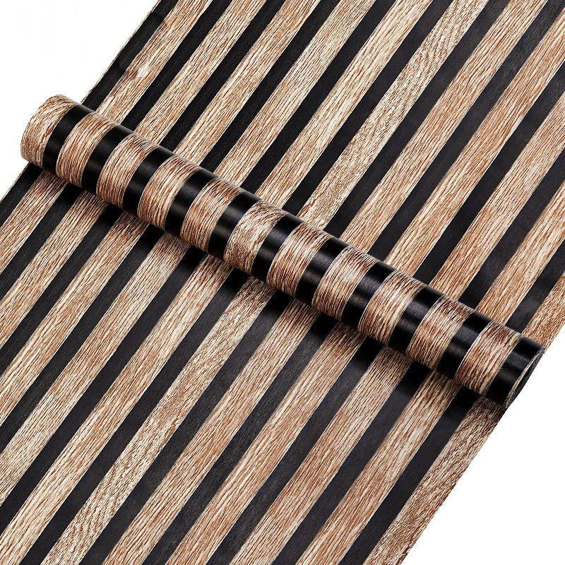 Papel de parede madeira ripada - Um toque clássico e prático para sua casa !