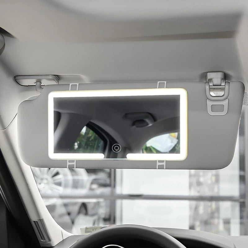 Espelho LED para carro - Um toque para iluminar