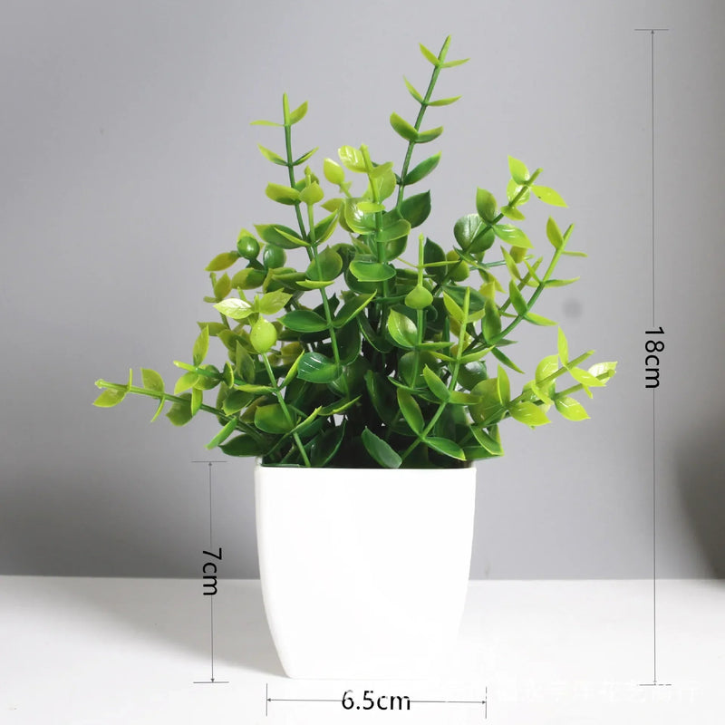 VASO COM PLANTA ARTIFICAL -  Verde, elegante e sem preocupações!
