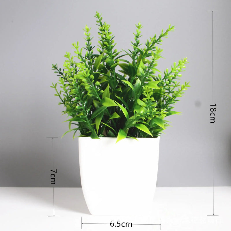 VASO COM PLANTA ARTIFICAL -  Verde, elegante e sem preocupações!